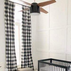(4) Buffalo Check drape curtain panels 84”x25” modern farmhouse